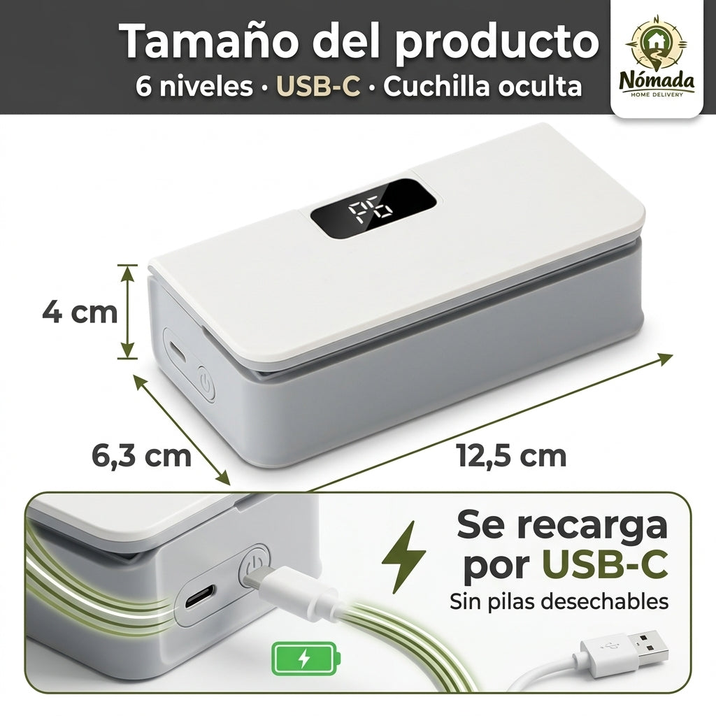 Mini Sellador Magnético de Bolsas