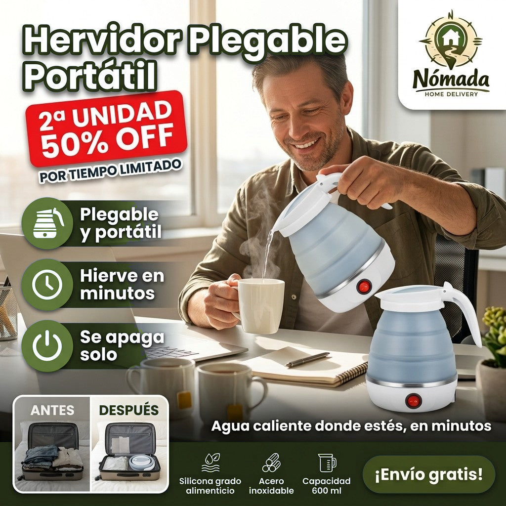 Hervidor Plegable Portátil - Segunda Unidad 50% de Descuento