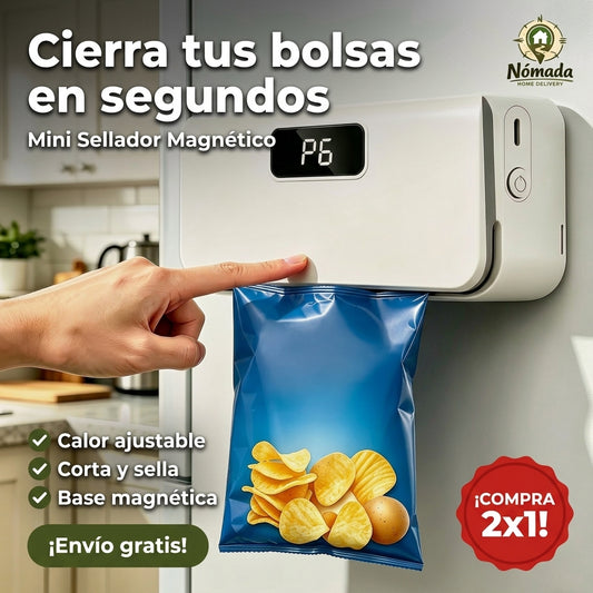 Mini Sellador Magnético de Bolsas