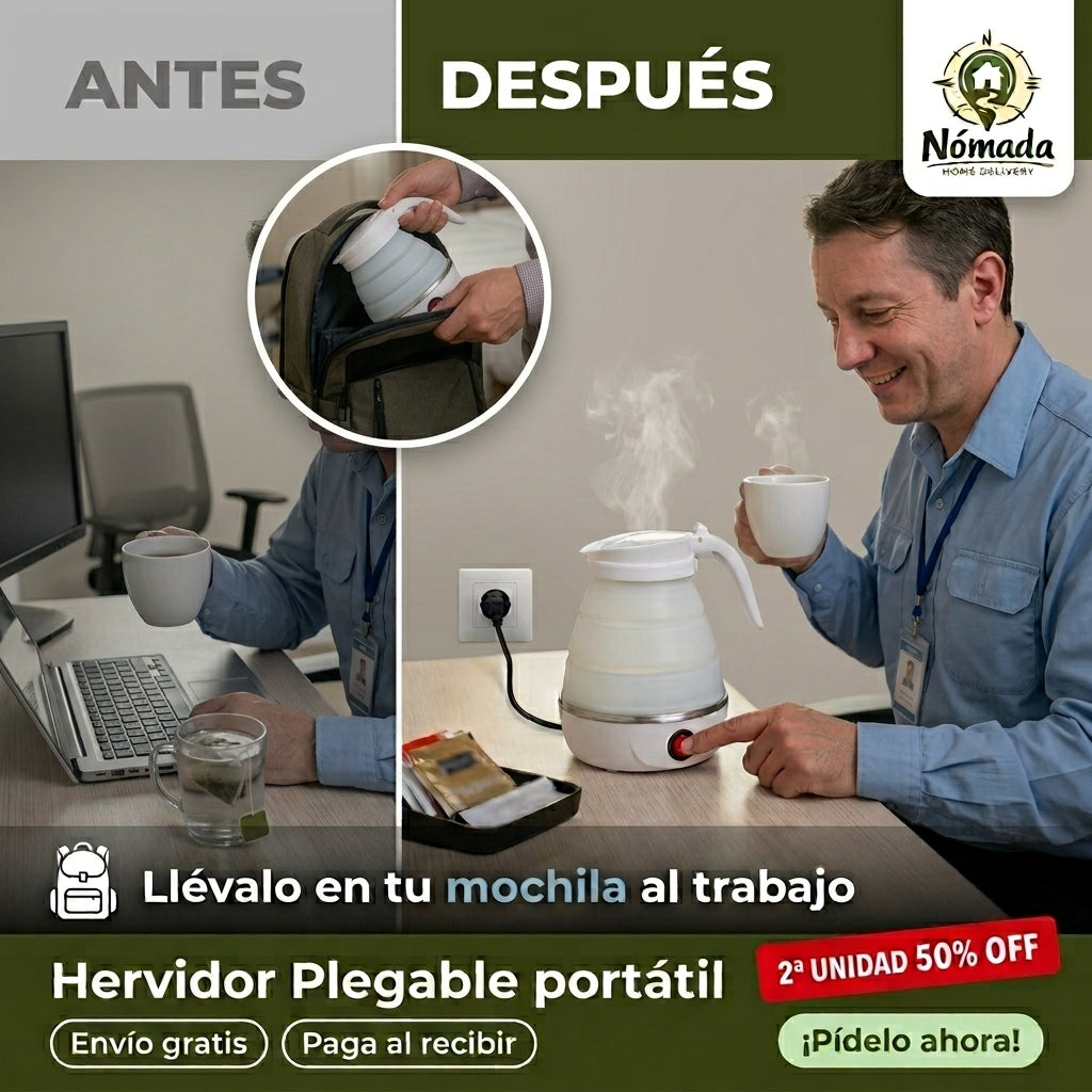 Hervidor Plegable Portátil - Segunda Unidad 50% de Descuento