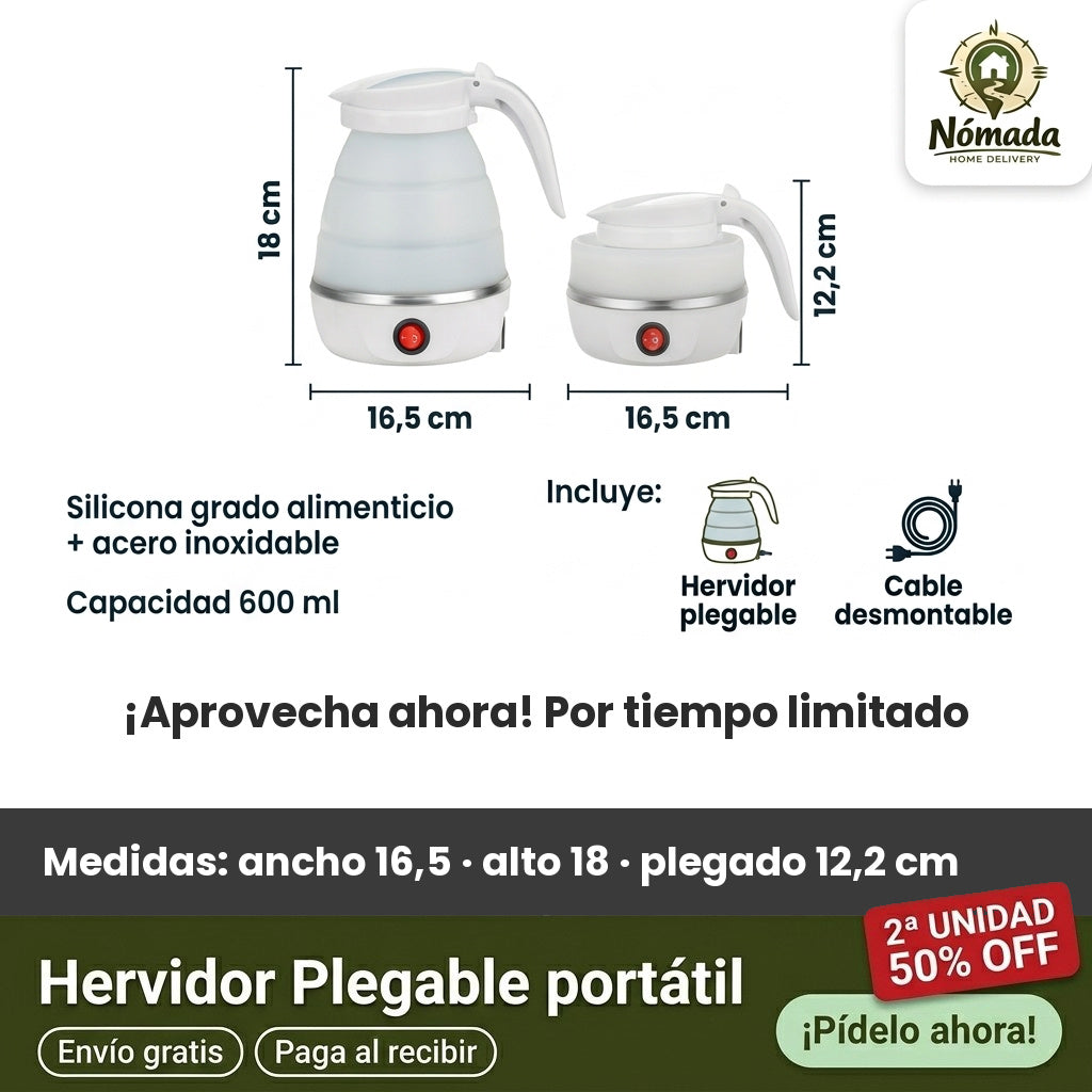 Hervidor Plegable Portátil - Segunda Unidad 50% de Descuento