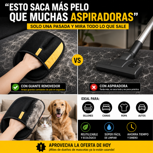 Guante Removedor de Pelos y Pelusas