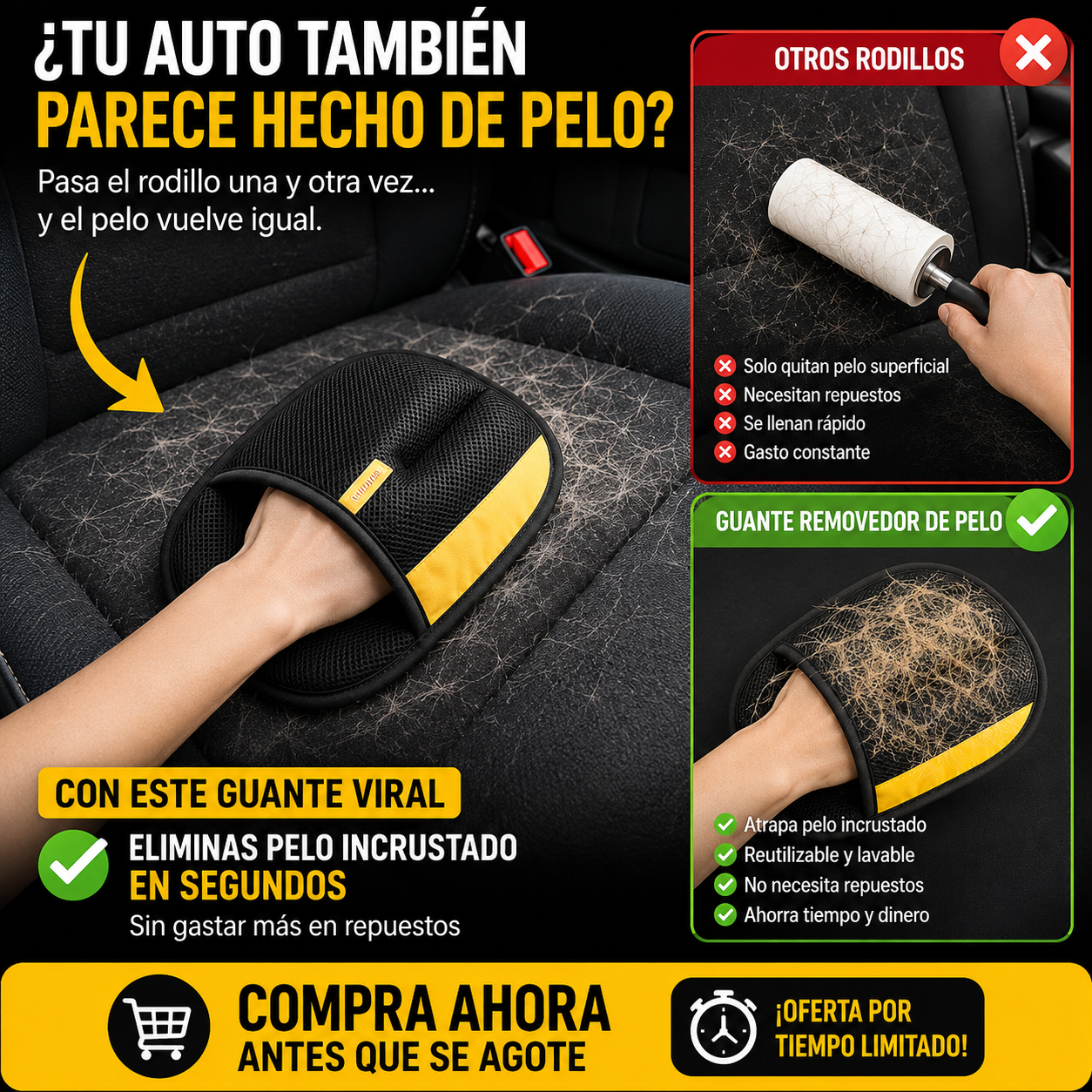 Guante Removedor de Pelos y Pelusas